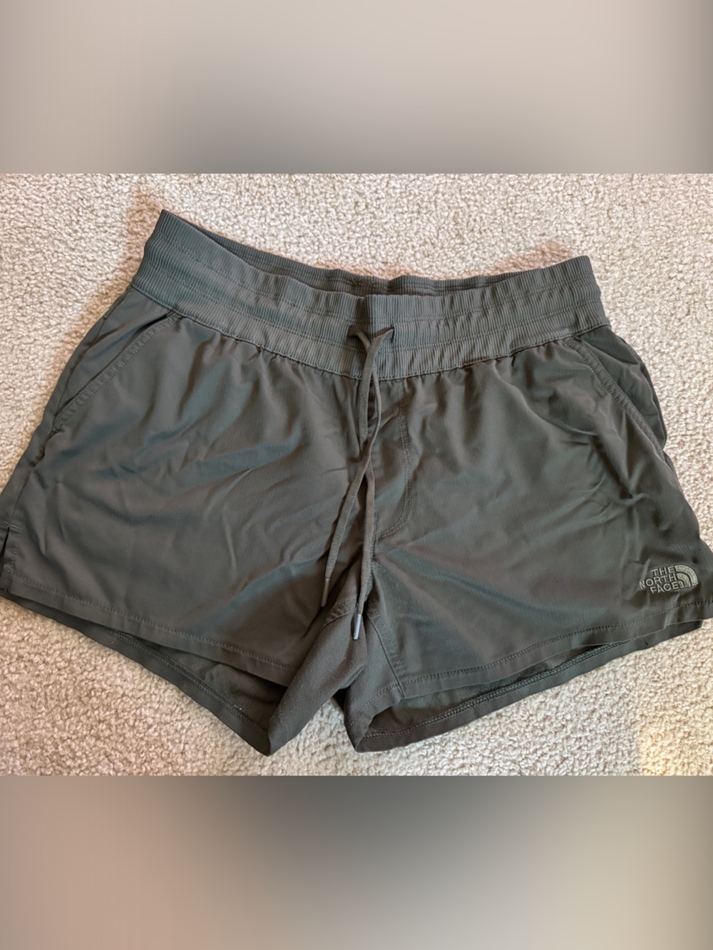 The North Face Olive Active Running Shorts